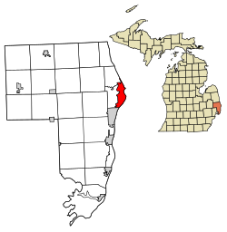 St. Clair County Michigan Incorporated and Unincorporated areas Port Huron Highlighted